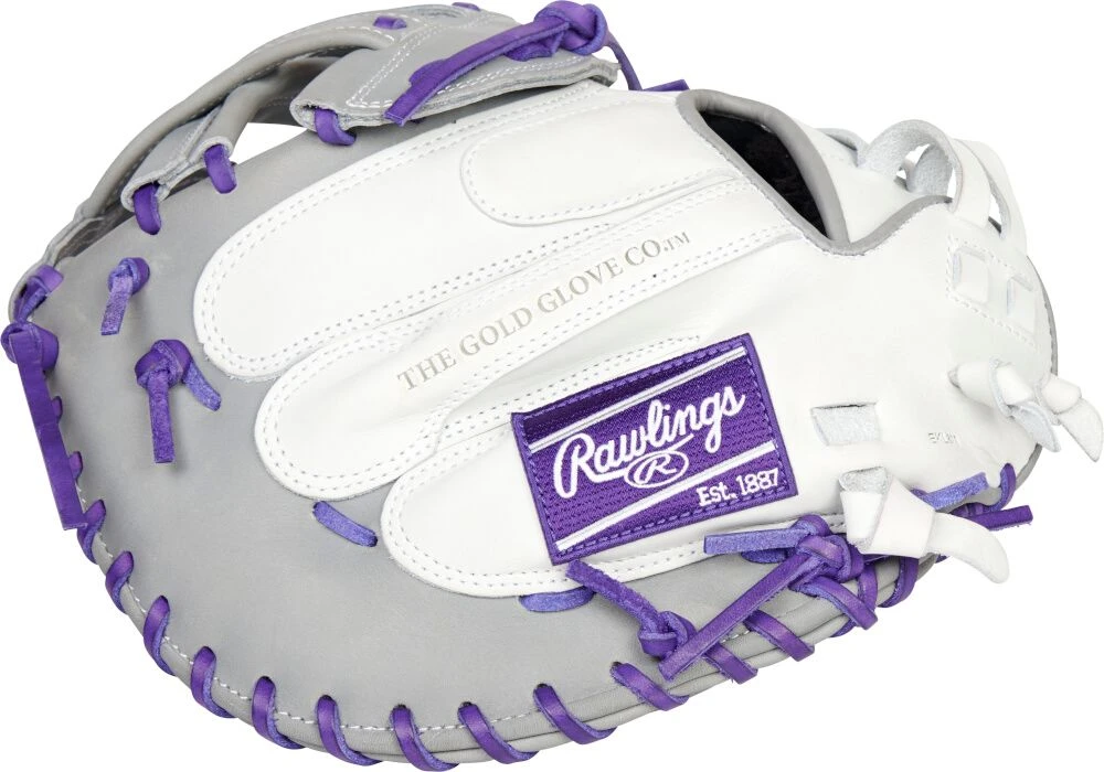 34 Inch Rawlings Liberty Advanced Color Series 4.0 Women's Fastpitch Softball Catcher's Mitt RLACM34FPWPG 5 34 Inch Rawlings Liberty Advanced Color Series 4.0 Women's Fastpitch Softball Catcher's Mitt RLACM34FPWPG - Image 3