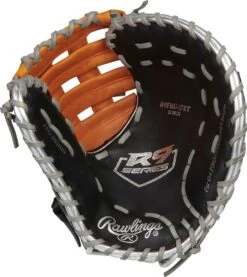 12 Inch Rawlings R9 Contour Youth Firstbase Baseball Mitt R9FMU-17BT -Rawlings Store rawlings r9 contour fit 12 inch youth firstbase baseball mitt r9fmu17bt 12